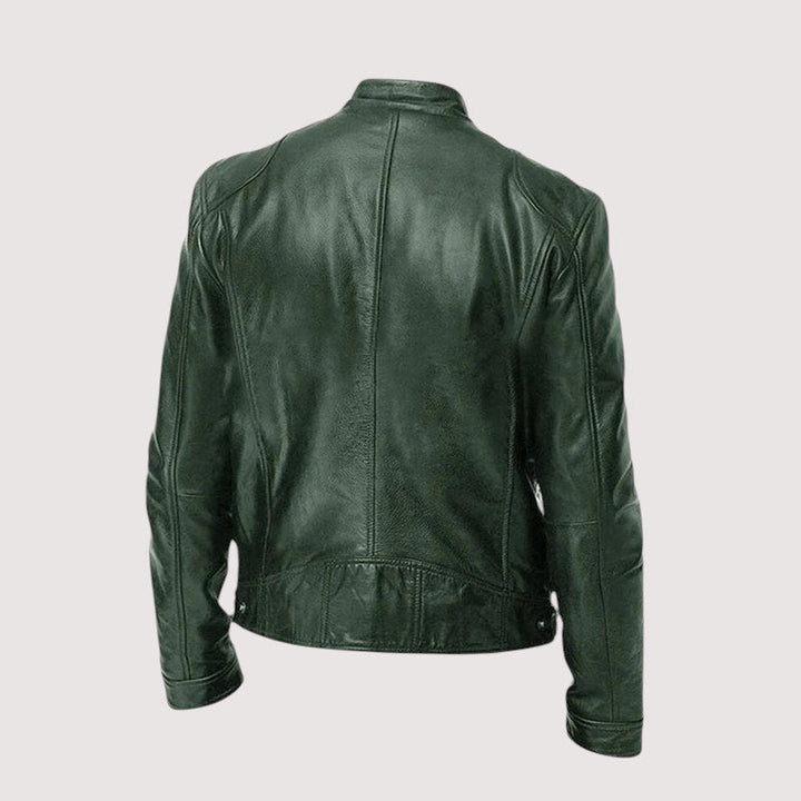 Drune | Normale Passform Veganes Leder Bikerjacke
