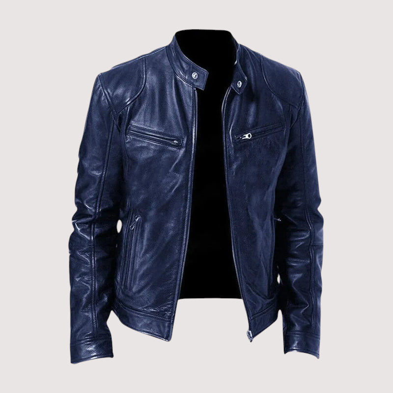 Drune | Normale Passform Veganes Leder Bikerjacke