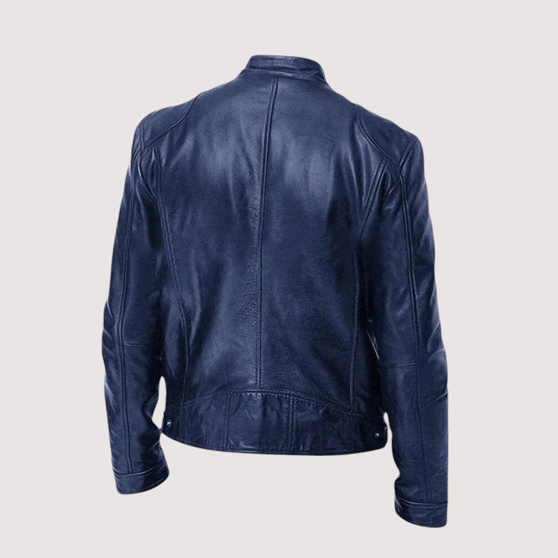 Drune | Normale Passform Veganes Leder Bikerjacke