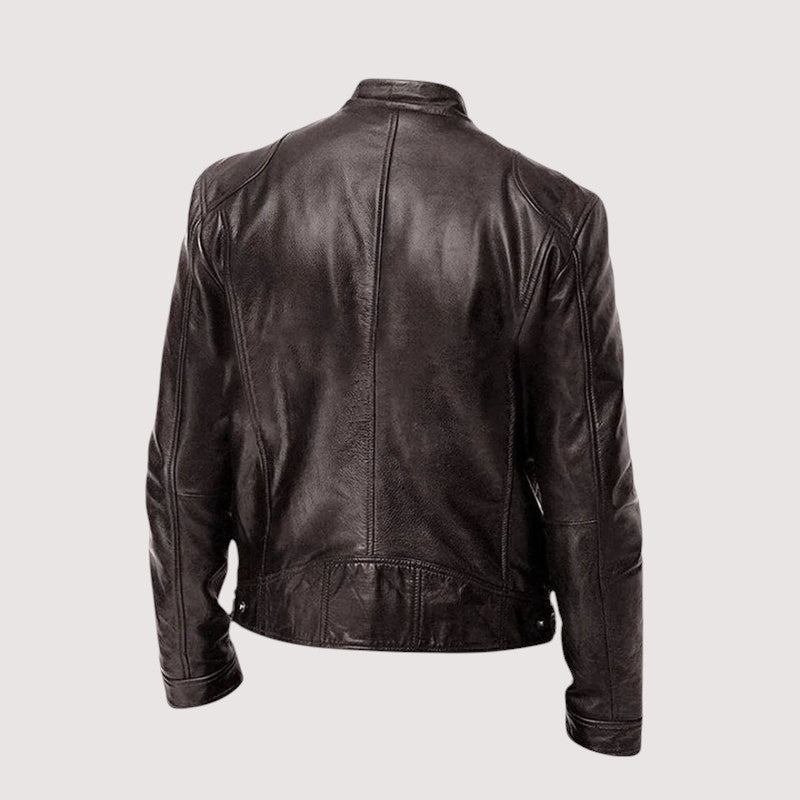 Drune | Normale Passform Veganes Leder Bikerjacke
