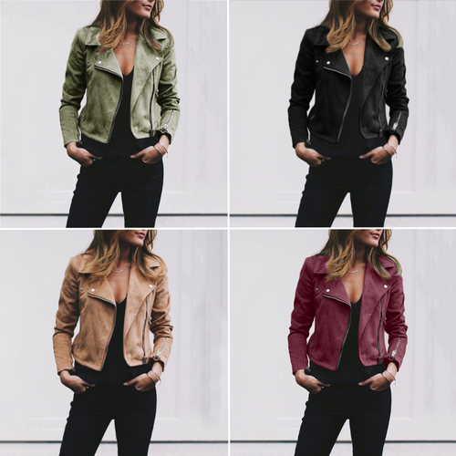 Drune | Damen Reißverschluss Jacke - Asymmetrisch