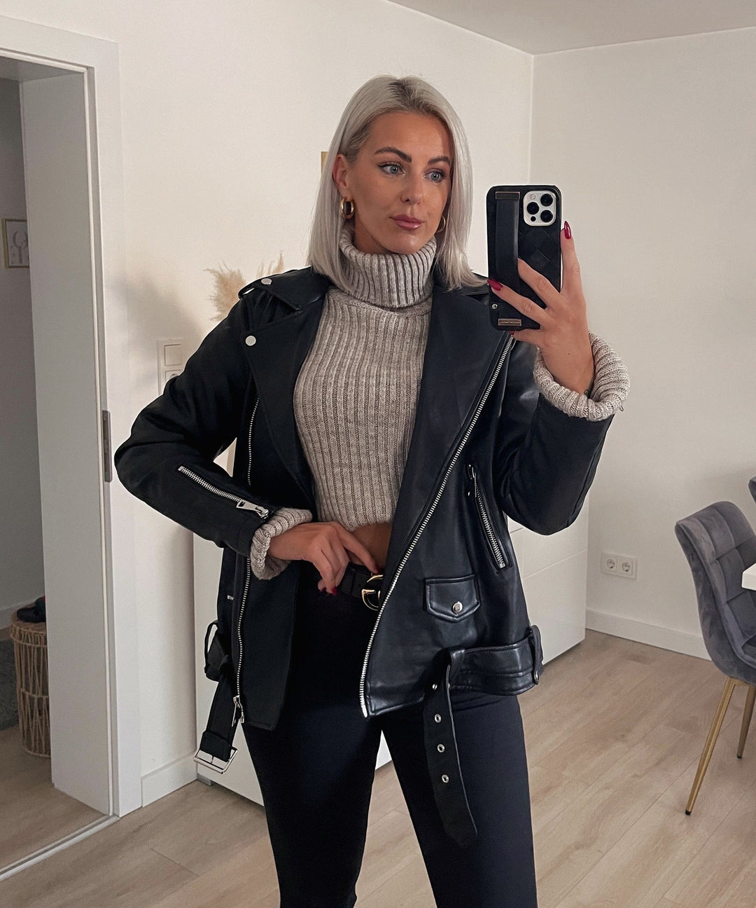 Drune | Klassische Lederjacke für Damen, edel & vielseitig