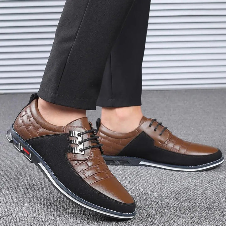 Drune | Pu Leder Rutschfest Oxford Schuhe Herrenschuhe