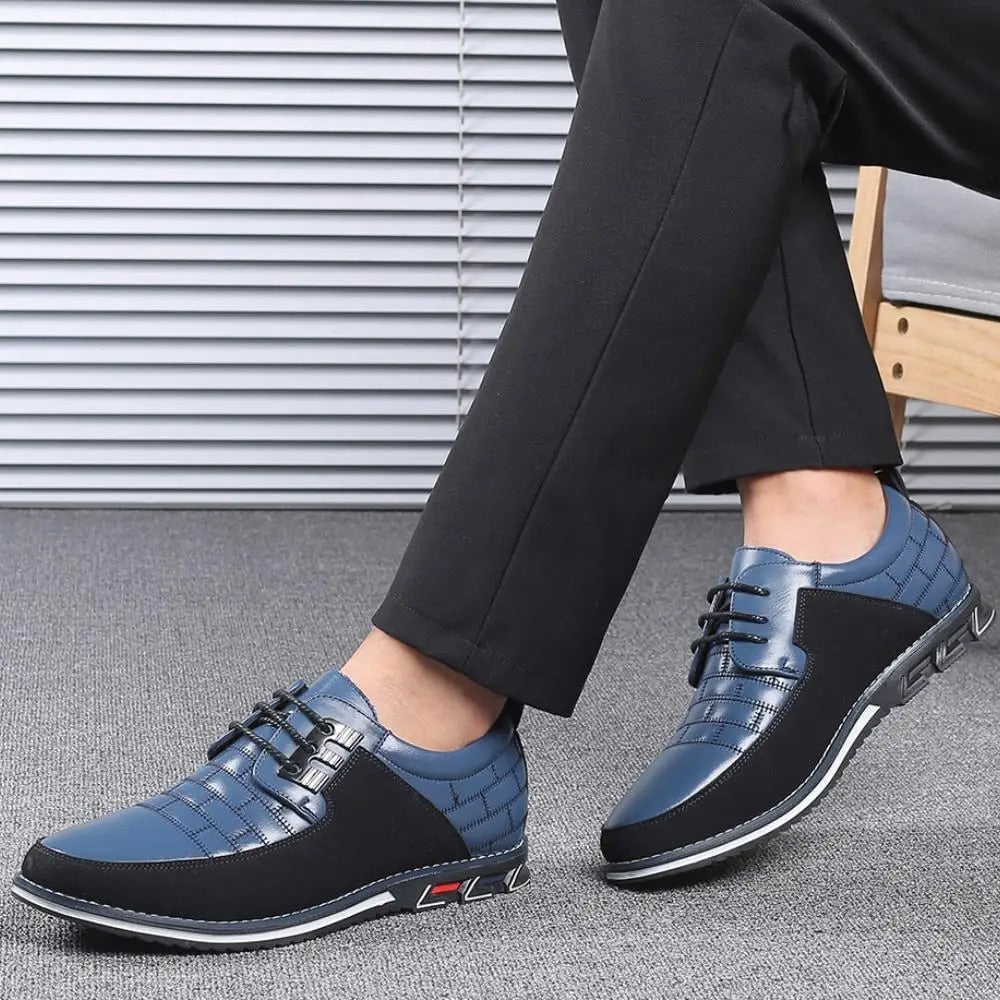 Drune | Pu Leder Rutschfest Oxford Schuhe Herrenschuhe