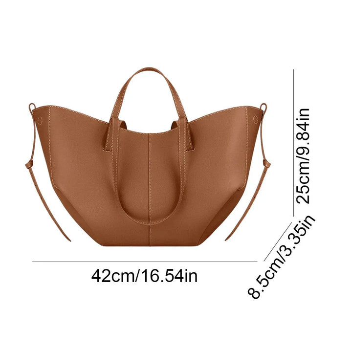 Drune | Vintage Kunstleder Schultertasche Große Tragetasche