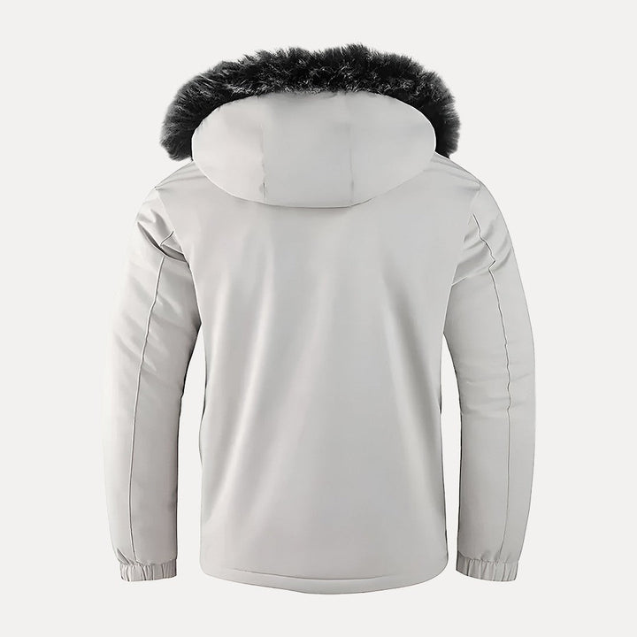 Drune | Gepolsterte Winterjacke mit Pelzkragen