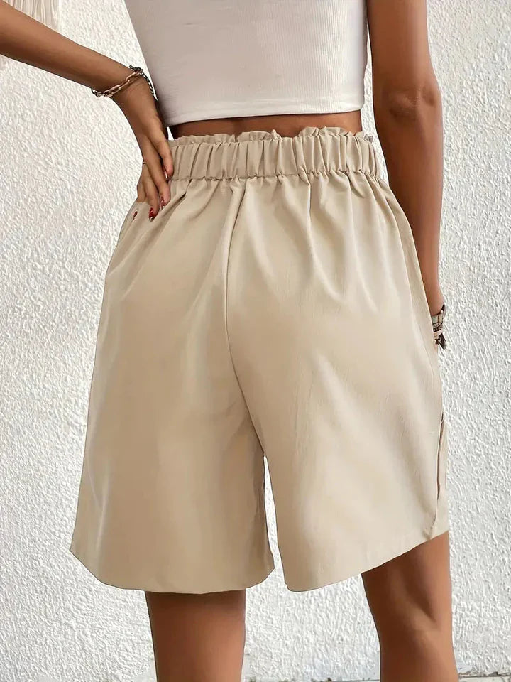 Drune | Hochtaillierte Leinenshorts für Damen