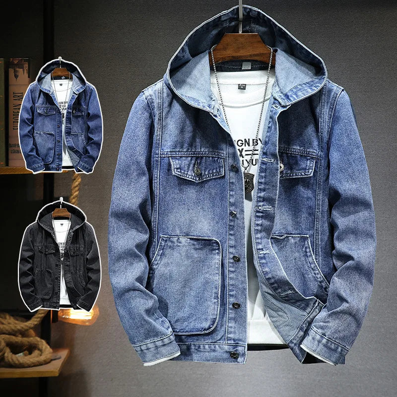 Drune | Kapuzen Denimjacke