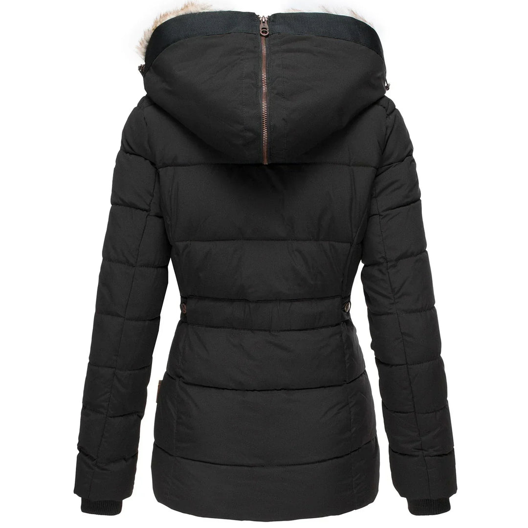 Drune | Daunen-Puffermantel mit Kapuze aus Kunstpelz Warm, Wasserdicht & Isoliert Winterjacke