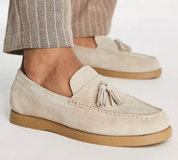 Drune | Slipper Beige Herrenschuhe Mokassins