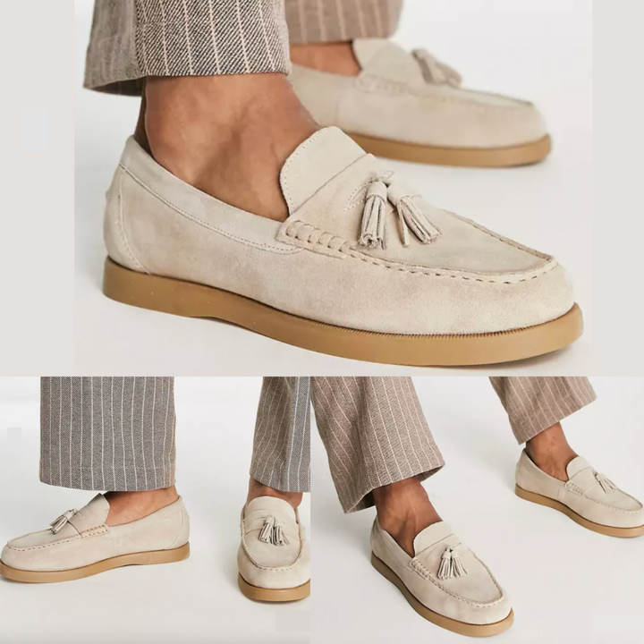 Drune | Slipper Beige Herrenschuhe Mokassins
