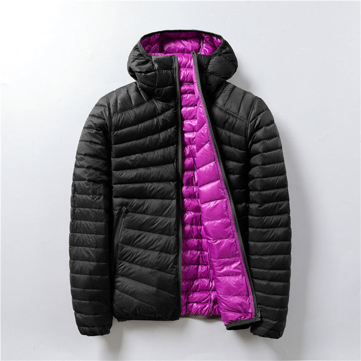 Drune | Damen Leichtgewicht Wendbare Steppjacke mit Kapuze