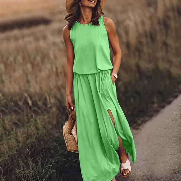 Drune | Entspanntes Weißes Maxikleid
