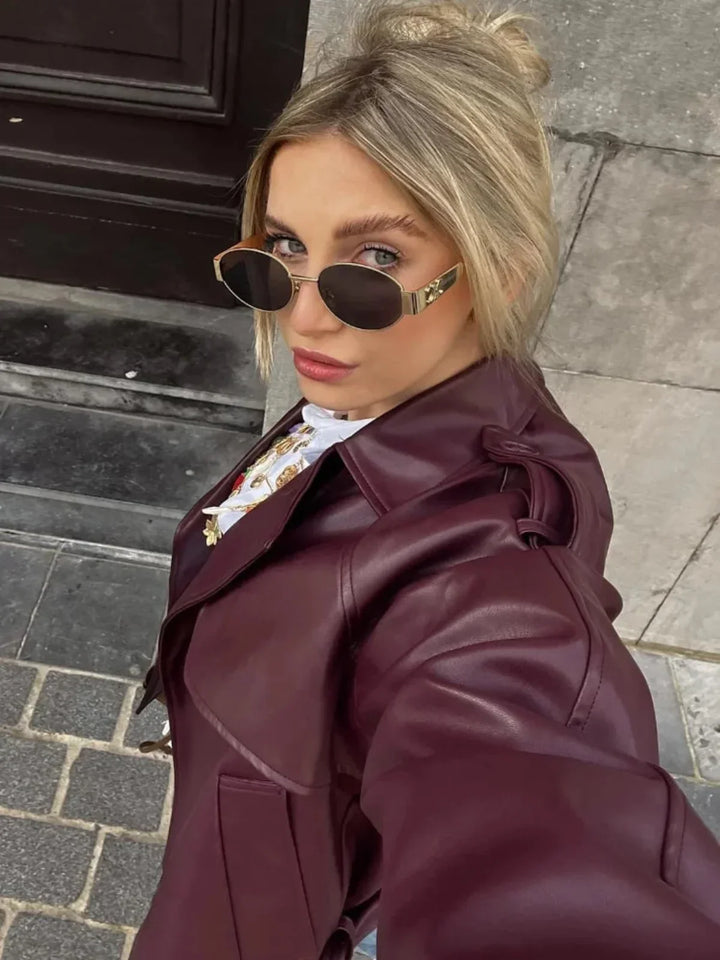 Drune | Inspirierten Kunstleder Aviator Jacke