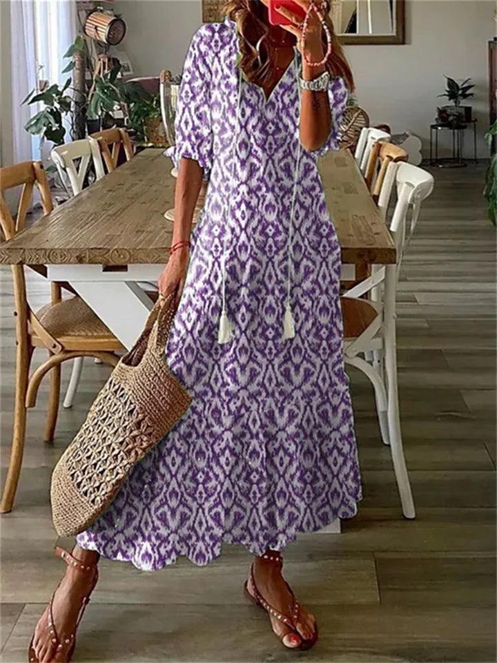 Drune | Blumiges Maximal Sommerkleid Für Damen