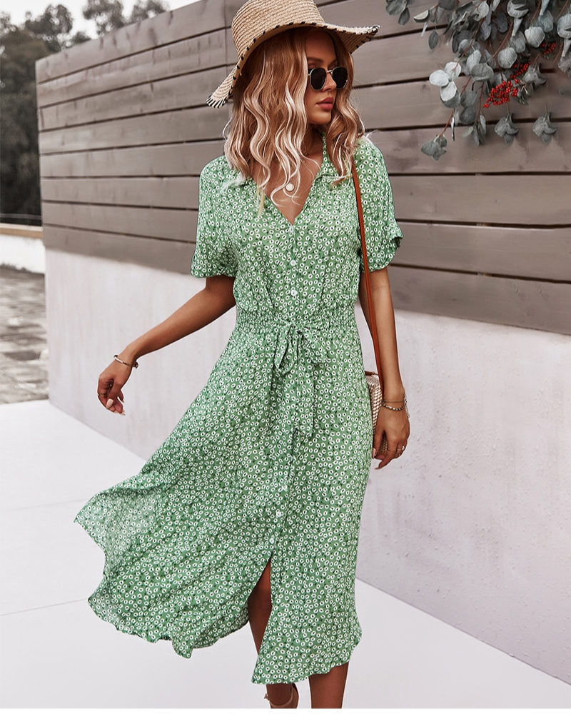 DruneSommerkleid Midi Das G Drunelümte Kleid Ist Ein Must-Have für Diesen Sommer