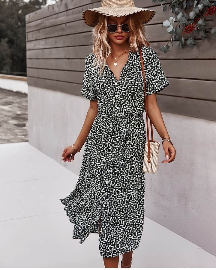 Drune | Sommerkleid Midi Das geblümte Kleid ist ein Must-Have für diesen Sommer