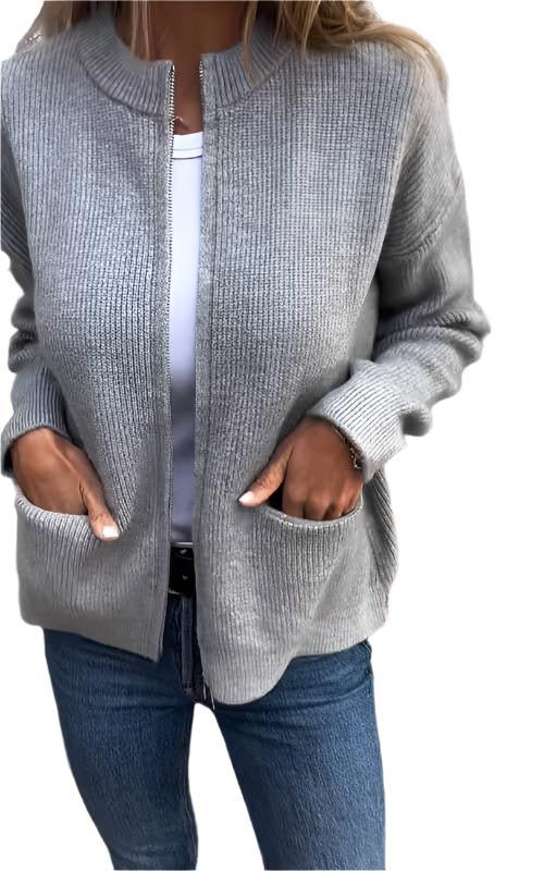 Drune | Zip-Strickjacke Eleganter Komfort in Allen Größen
