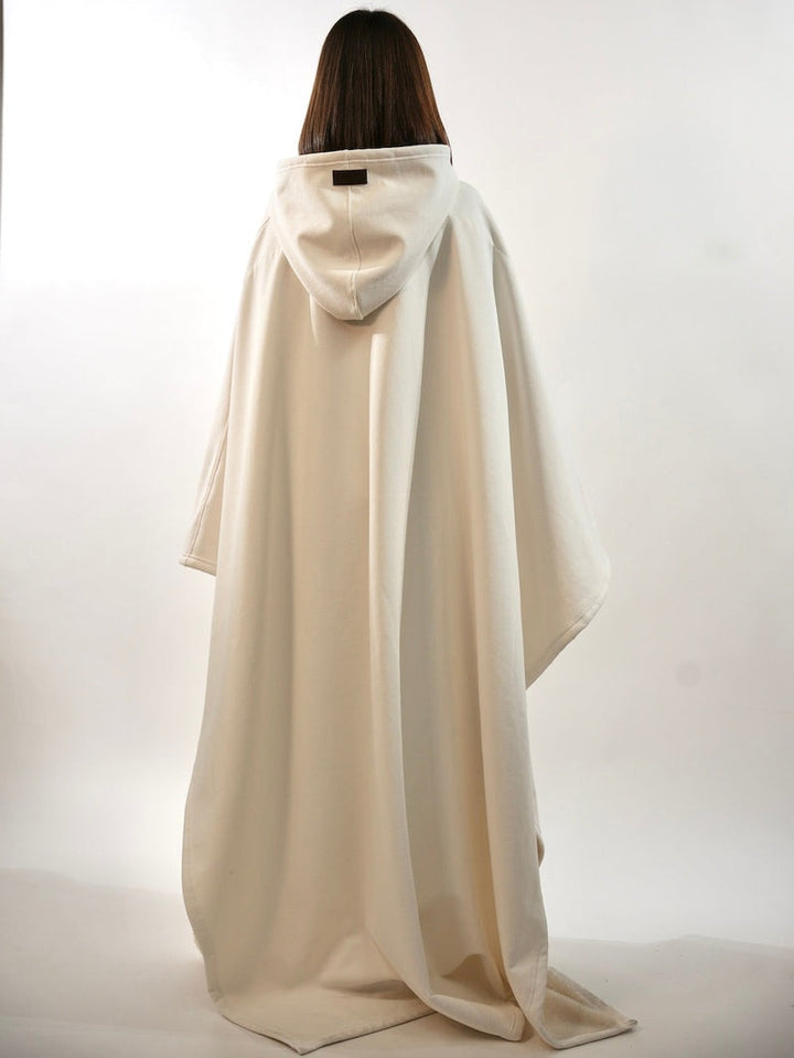 Drune | Luxuriöser Fleece-Poncho mit Kapuze für ultimativen Komfort