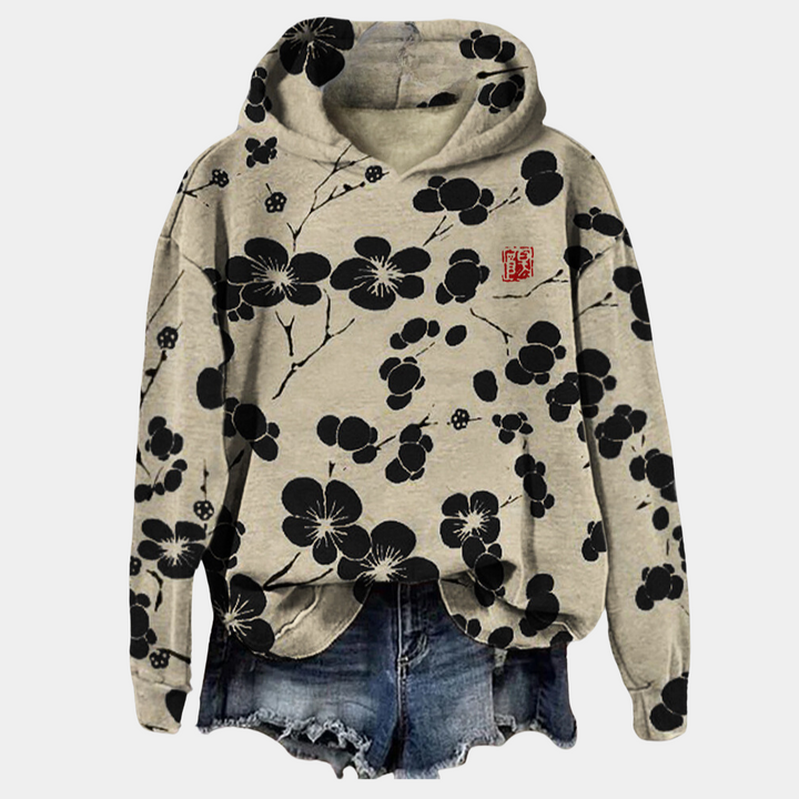 Drune | Damen Gemütlicher Winterblumenpullover Stilvoll & Warm