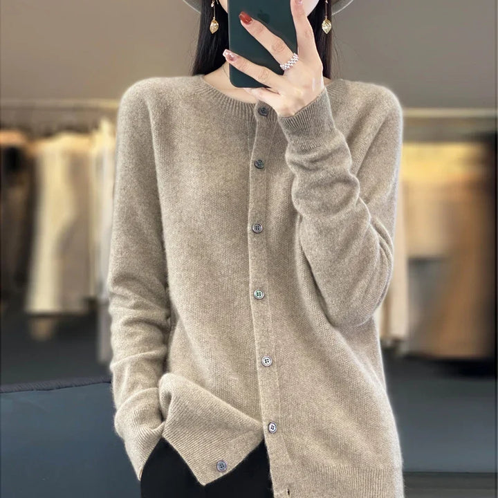 Drune | Damen Pure Merino Kaschmir Cardigan