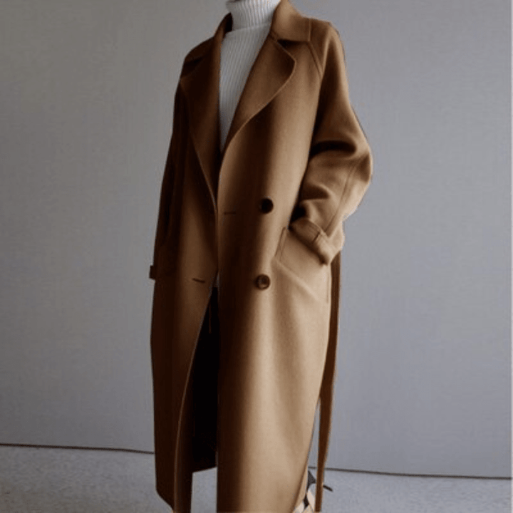 Drune | Eleganter Wollmantel mit zeitlosem Design und Taschen