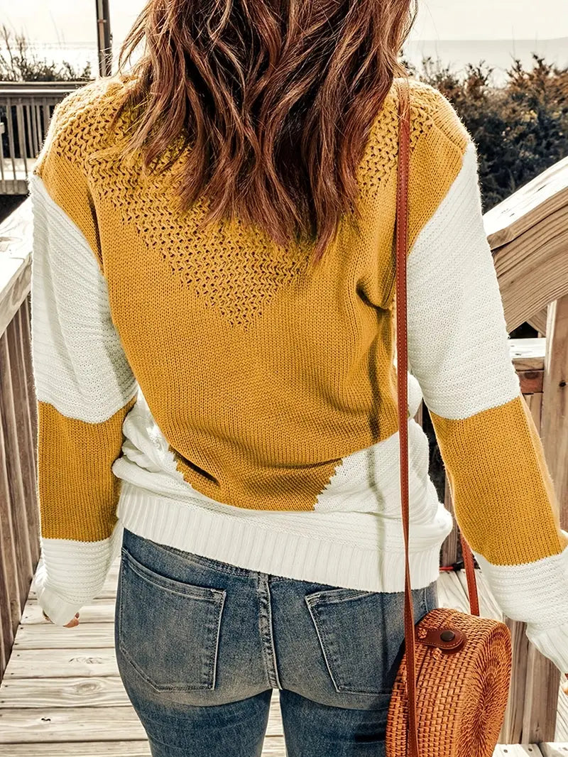 Drune | Damen Strick Punto Pullover Stylischer & Gemütlicher Strickware