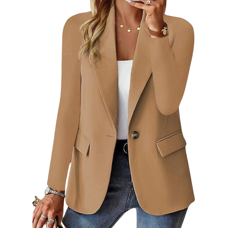Drune | Eleganter Blazer mit Ein-Knopf-Verschluss und Taillierter Passform für Damen