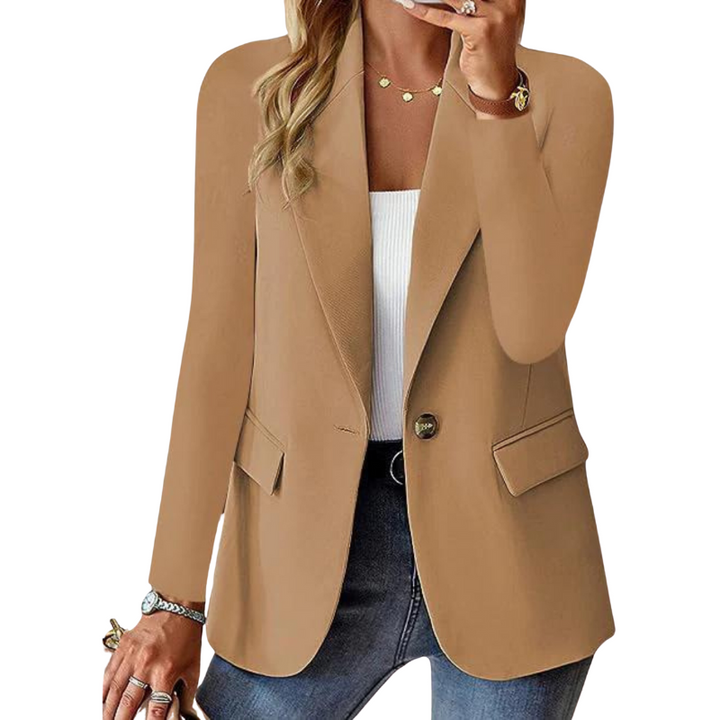Drune | Eleganter Blazer mit Ein-Knopf-Verschluss und Taillierter Passform für Damen