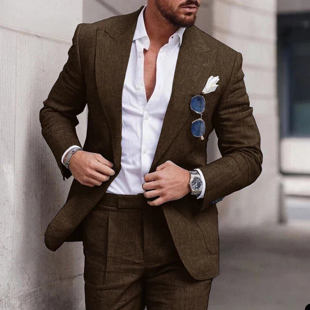 Drune | Einfacher Business Blazer und Hose Satz für Herren