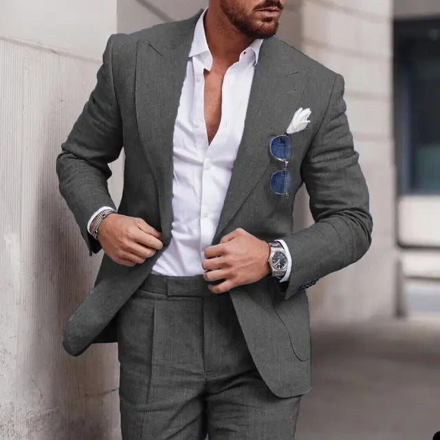 Drune | Einfacher Business Blazer und Hose Satz für Herren