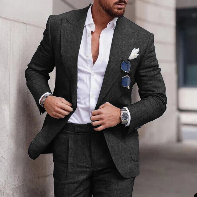 Drune | Einfacher Business Blazer und Hose Satz für Herren