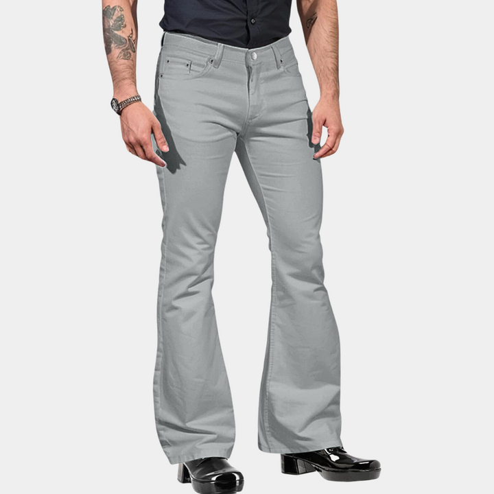 Drune | Schlaghosen Hohe Taille Maßgeschneiderte Passform Baumwollmischung Retro Stil