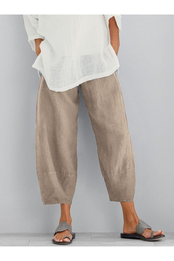 Drune | Lockere Passform Knöchellange Sommerhose Damenhose