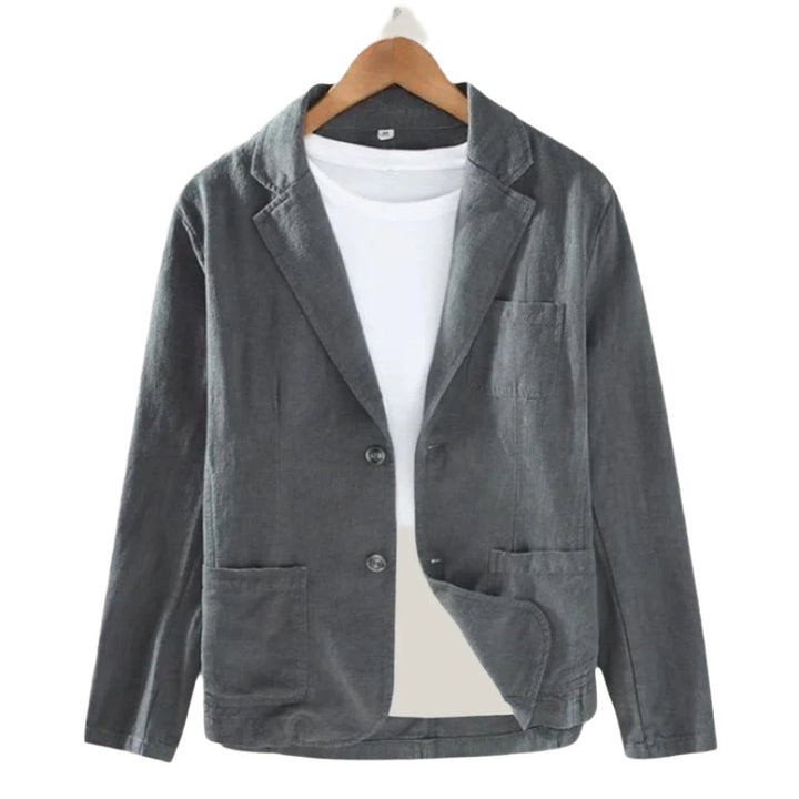 Drune | Lässiger Sommerblazer für Herren mit Knöpfbarem Verschluss