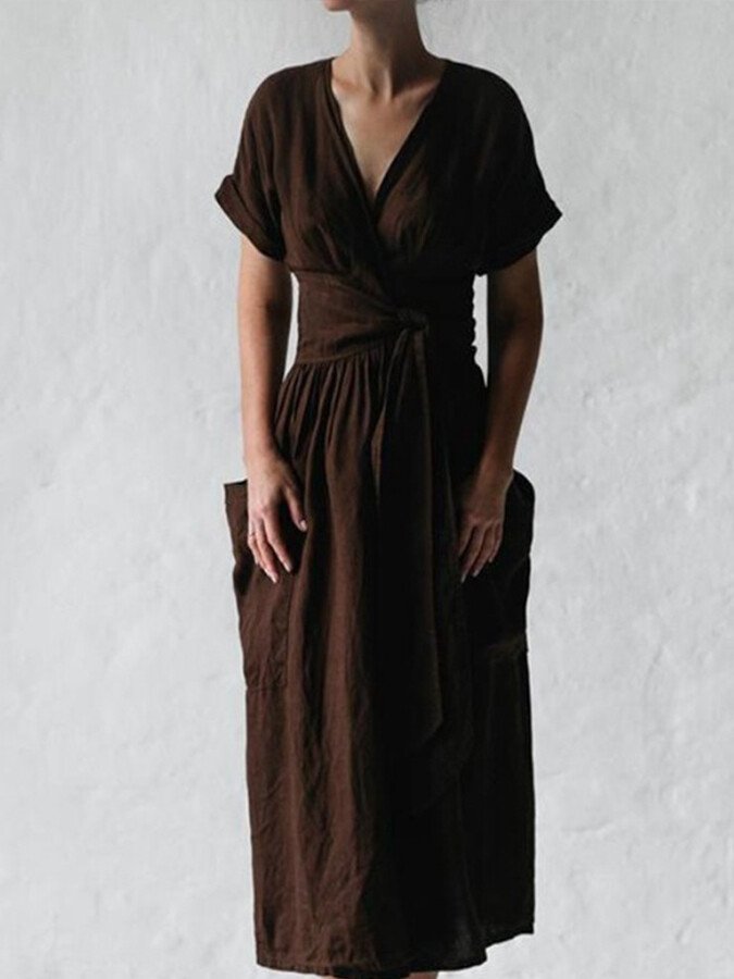 Drune | Leinen Wickelkleid