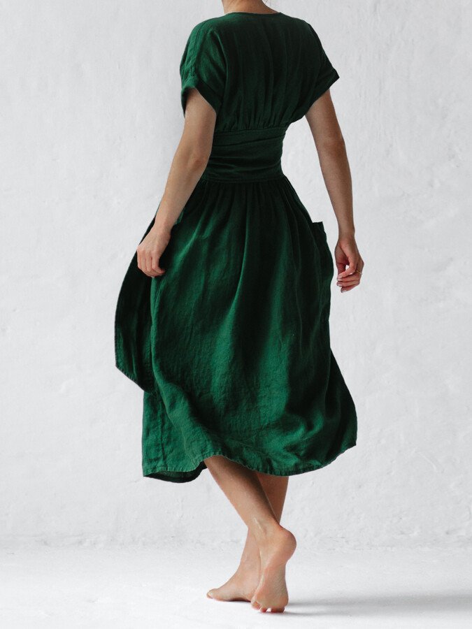 Drune | Leinen Wickelkleid