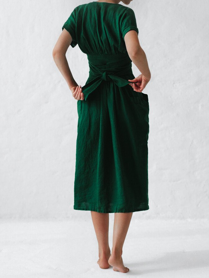Drune | Leinen Wickelkleid