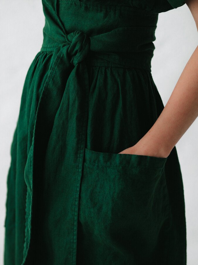 Drune | Leinen Wickelkleid