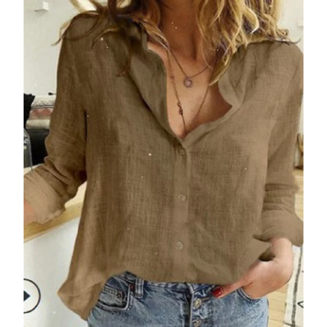 Drune | Leinen Bequeme Damenbluse