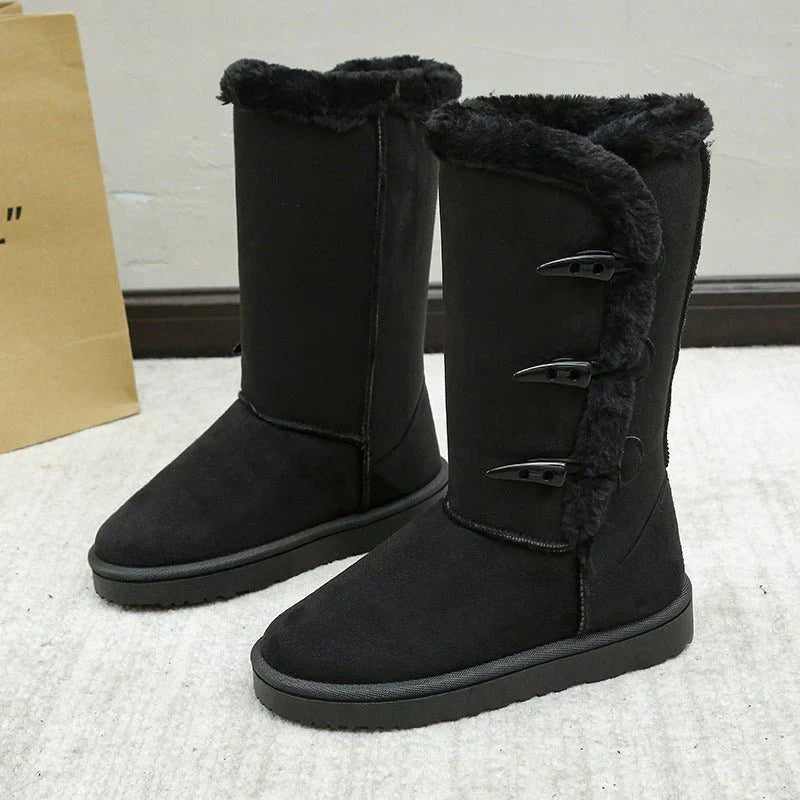 Drune | Damen Winterstiefel mit Futter und Schnallen