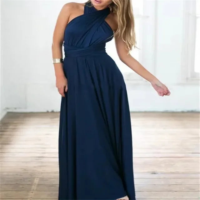 Drune - Damen bodenlanger langer Rock & Brautjungfernkleid mit verschiedenen Tragevarianten