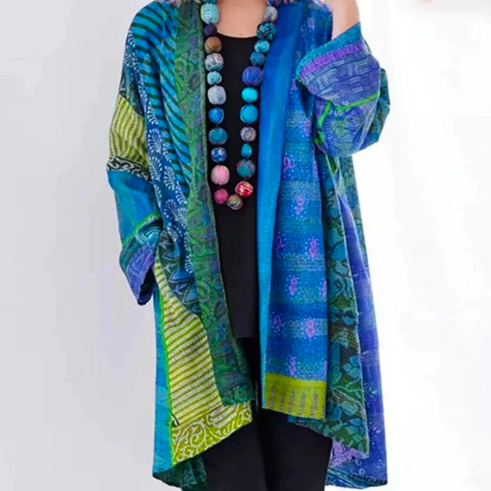 Drune | Langer Cardigan für Damen - Leichter Baumwollmix