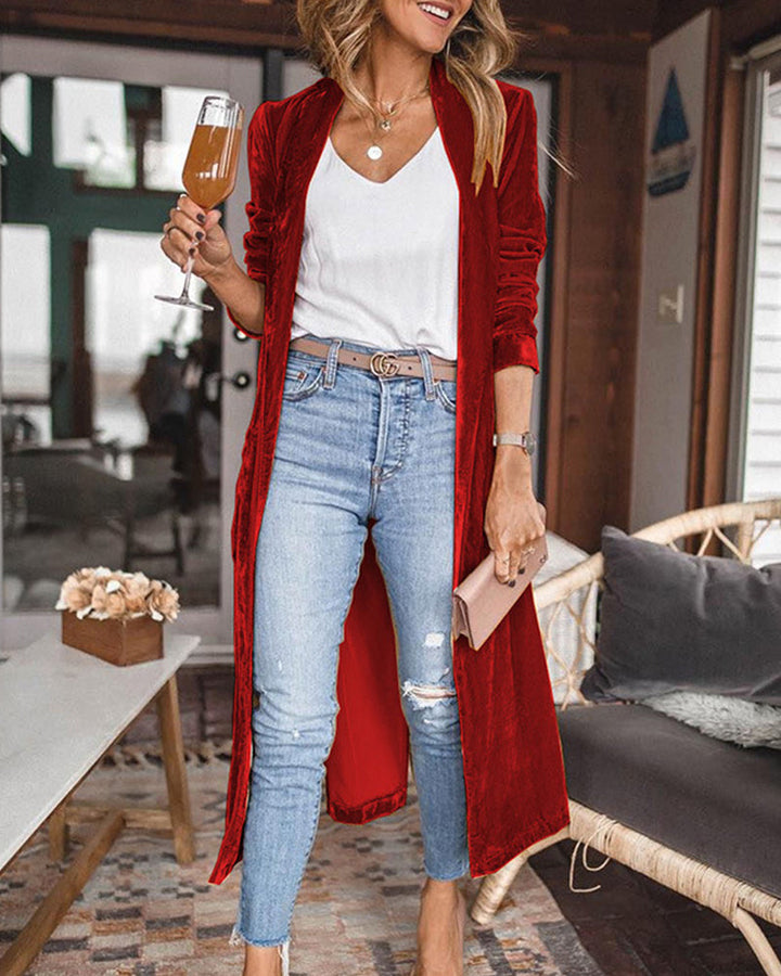 Drune | Offene Front-Cardigan - Längeres Design