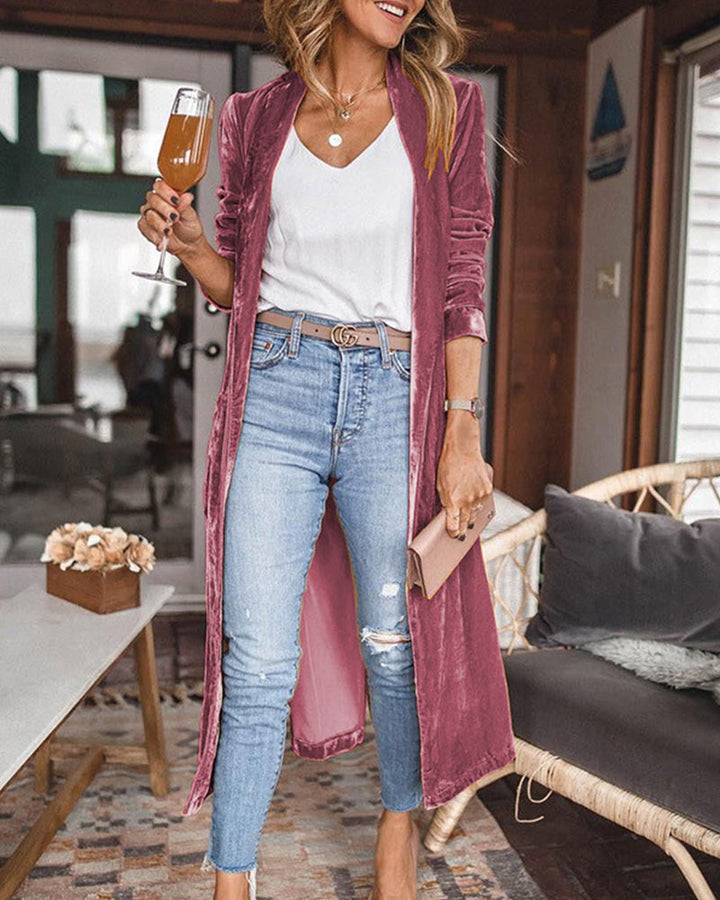 Drune | Offene Front-Cardigan - Längeres Design