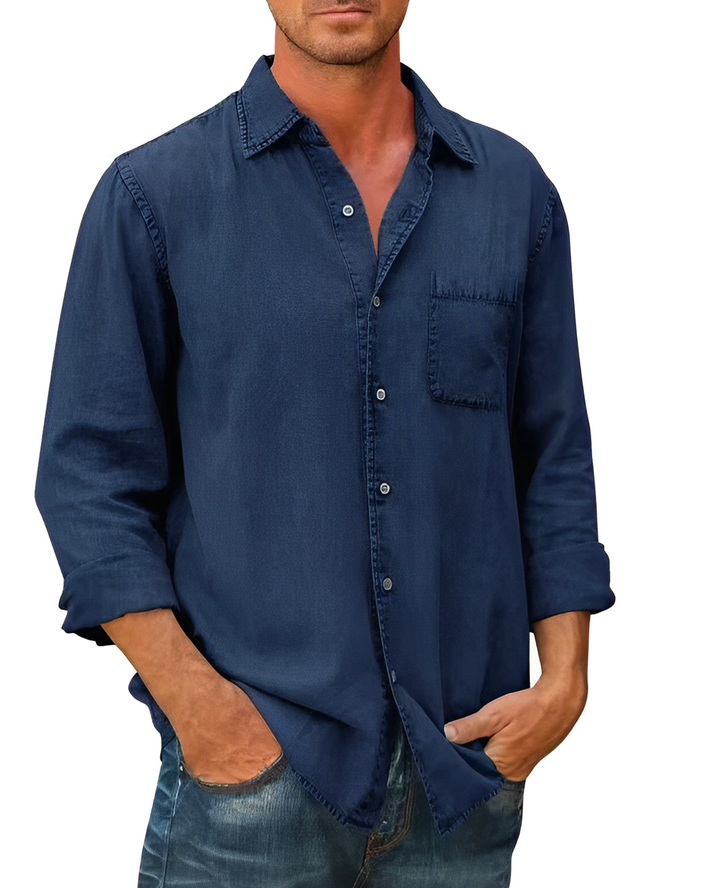 Drune | Langarm-Polo-Shirt für Herren - Bequeme Passform