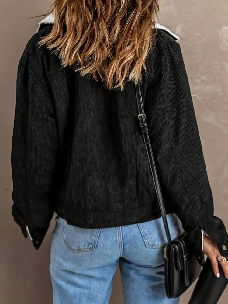 Drune | Fleecegefütterte Winterjacke aus Cord für Frauen