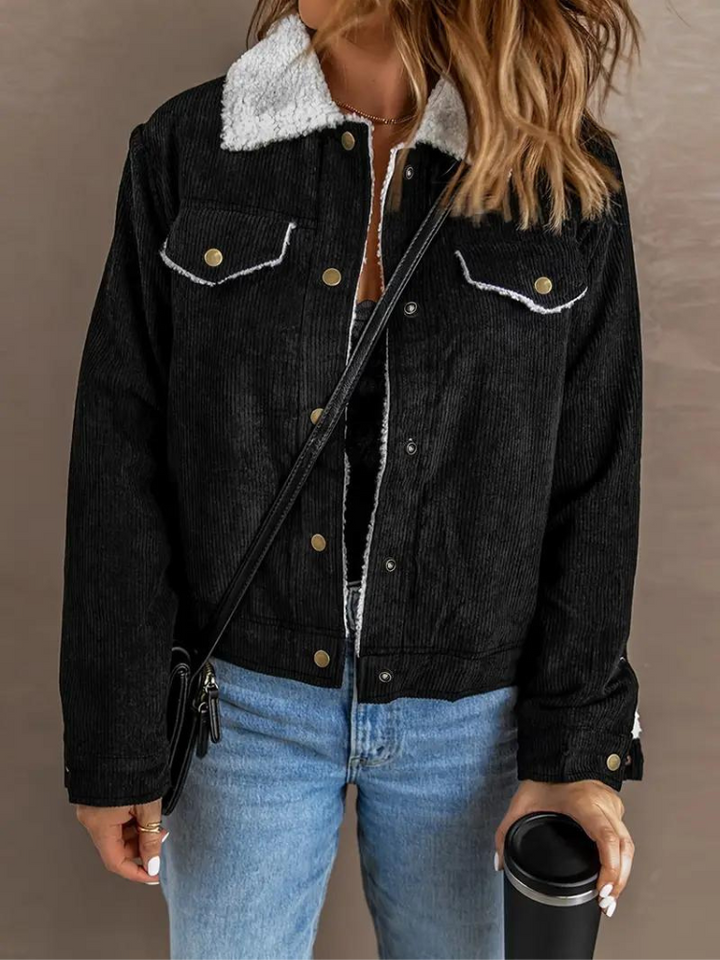 Drune | Fleecegefütterte Winterjacke aus Cord für Frauen