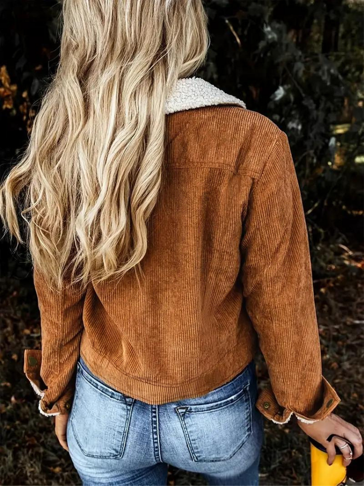 Drune | Fleecegefütterte Winterjacke aus Cord für Frauen
