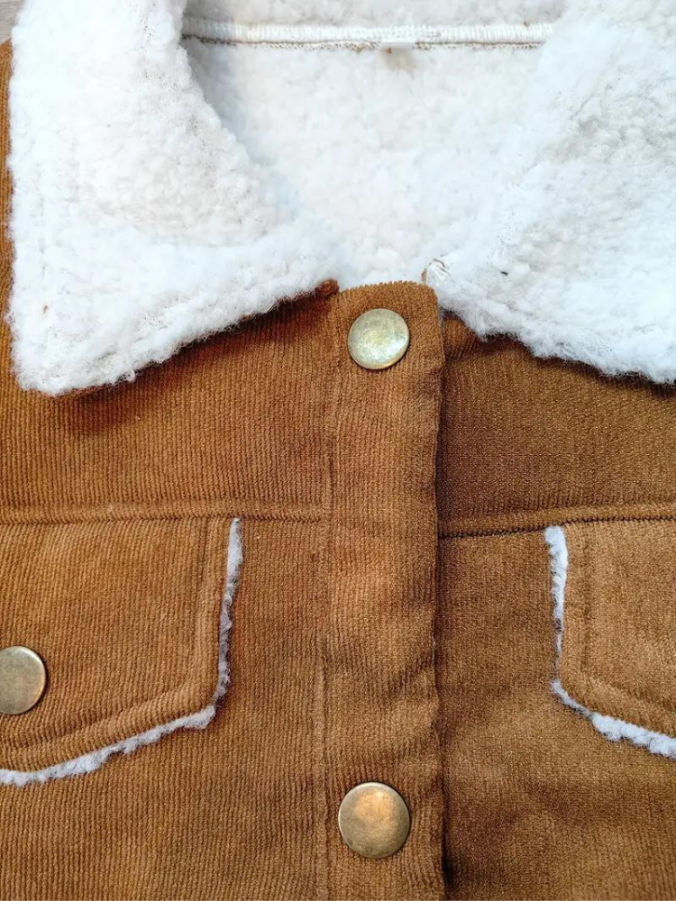 Drune | Fleecegefütterte Winterjacke aus Cord für Frauen